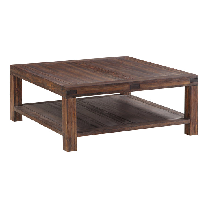 Modus Furniture 3F4121 Meadow Solid Wood Square Coffee Table In Brick Brown
