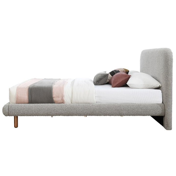 Cleo - Queen Bed - Gray Boucle