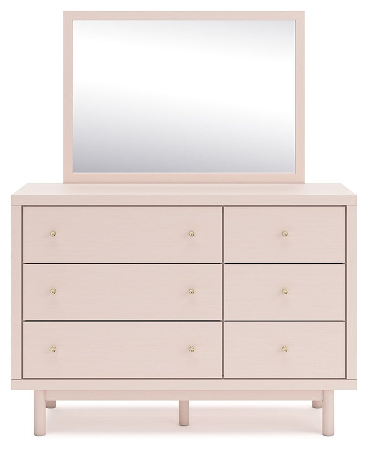Wistenpine - Dresser And Mirror - Blush