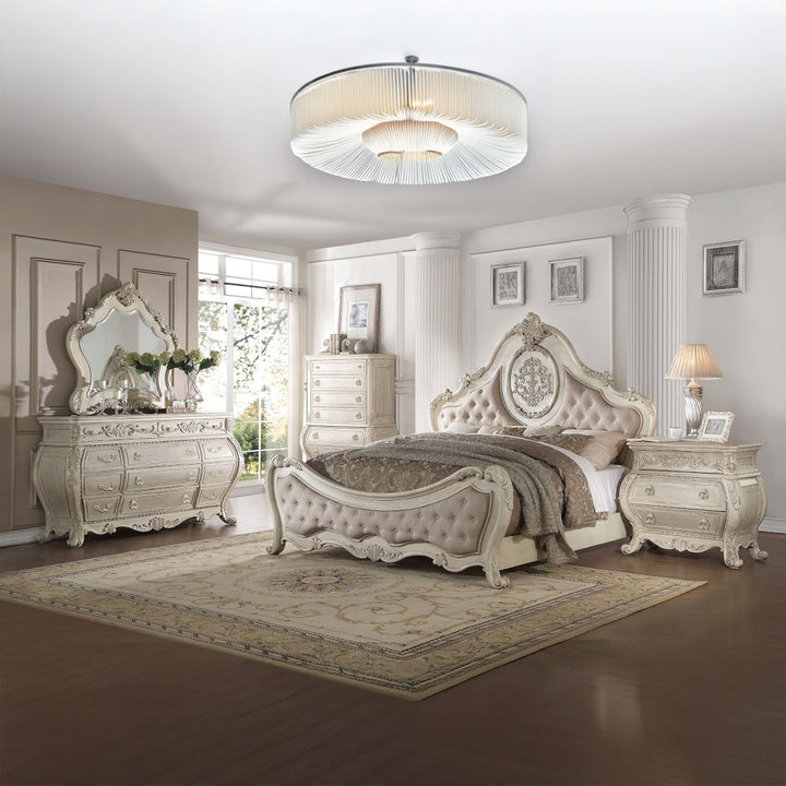 Ragenardus Nightstand in Antique White - lifestyle