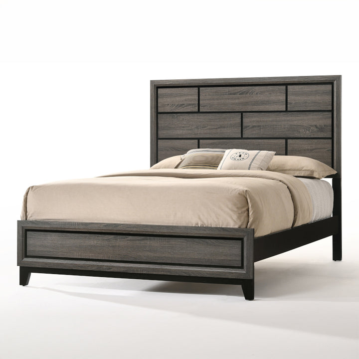 Valdemar Queen Bed in Weathered Gray