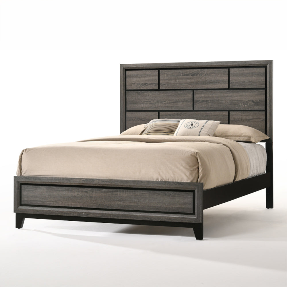 Valdemar Queen Bed in Weathered Gray