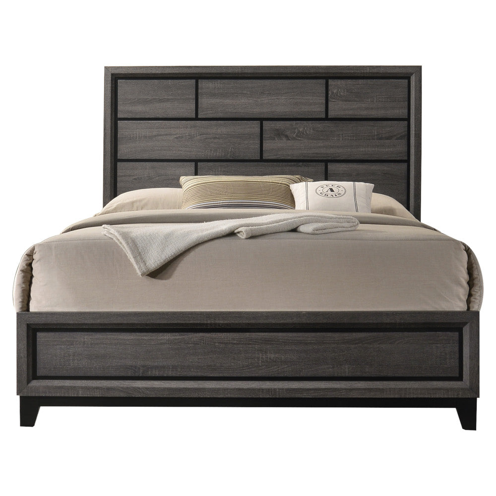 Valdemar Queen Bed in Weathered Gray