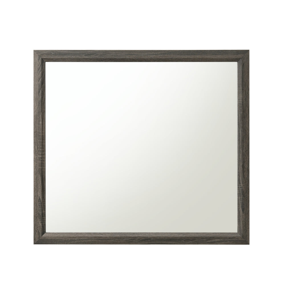 Valdemar Mirror in Weathered Gray Finish