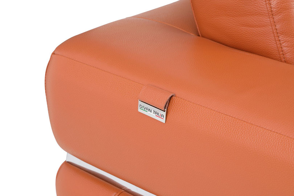 DivanItalia 904 Sofa in Top-Grain Italian Leather - Camel