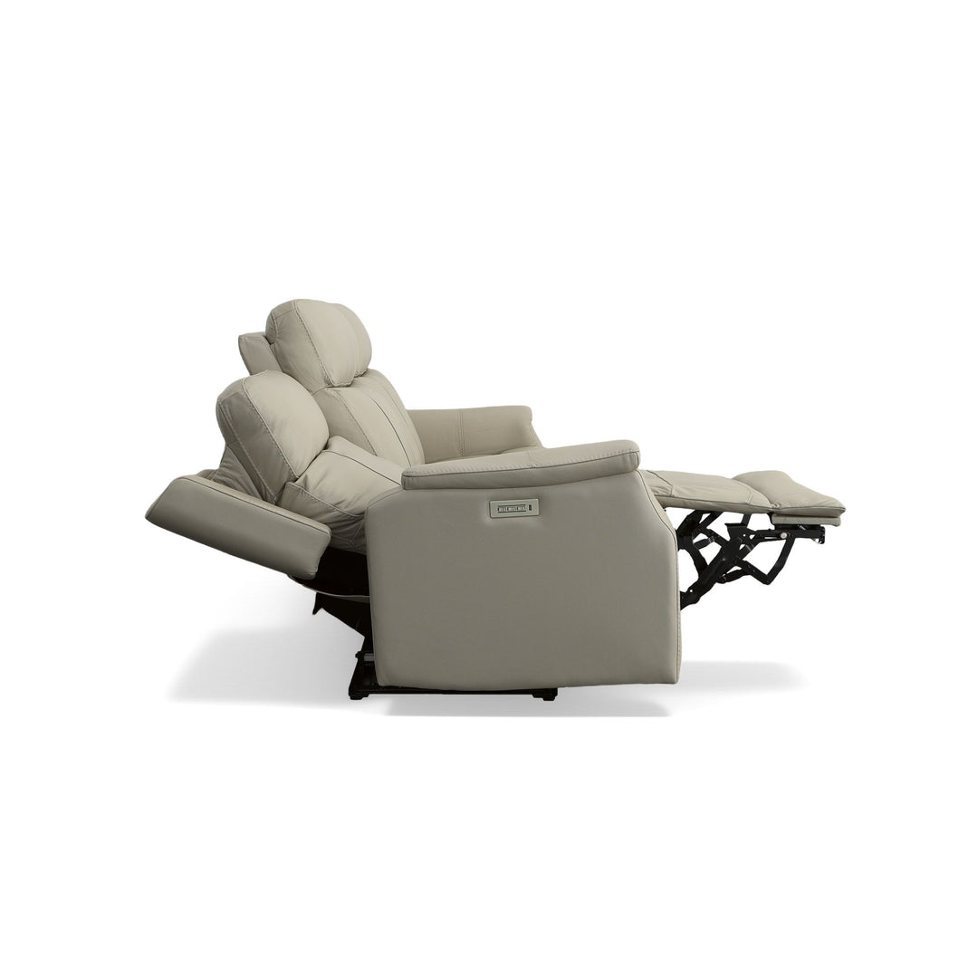 Flexsteel 1520-62PH-07201 Easton  Power Reclining Sofa With Power Headrests & Lumbar  Dove