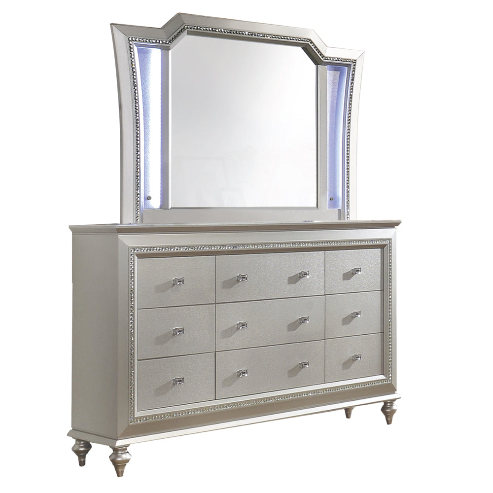 Kaitlyn Mirror with Led in LED & Champagne