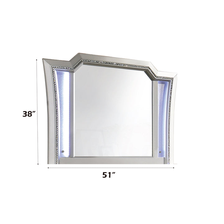 Kaitlyn Mirror with Led in LED &amp; Champagne - dimensions