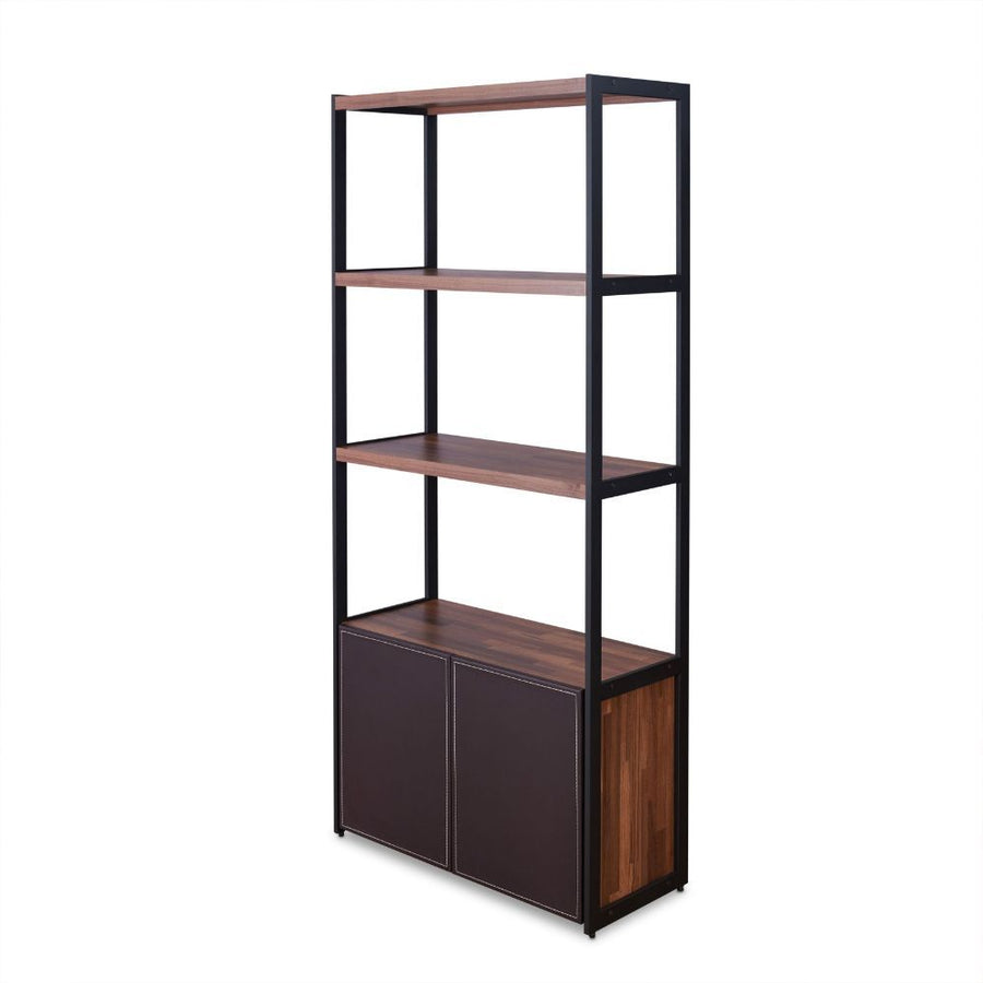 ACME Furniture Sara Bookshelf Walnut & Sandy Black