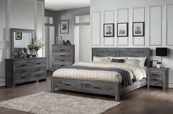 Vidalia Mirror in Rustic Gray Oak - lifestyle