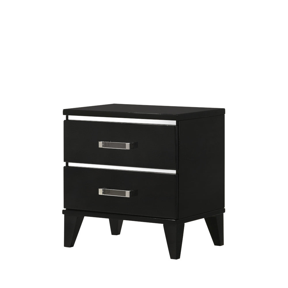 Chelsie Nightstand in Black Finish