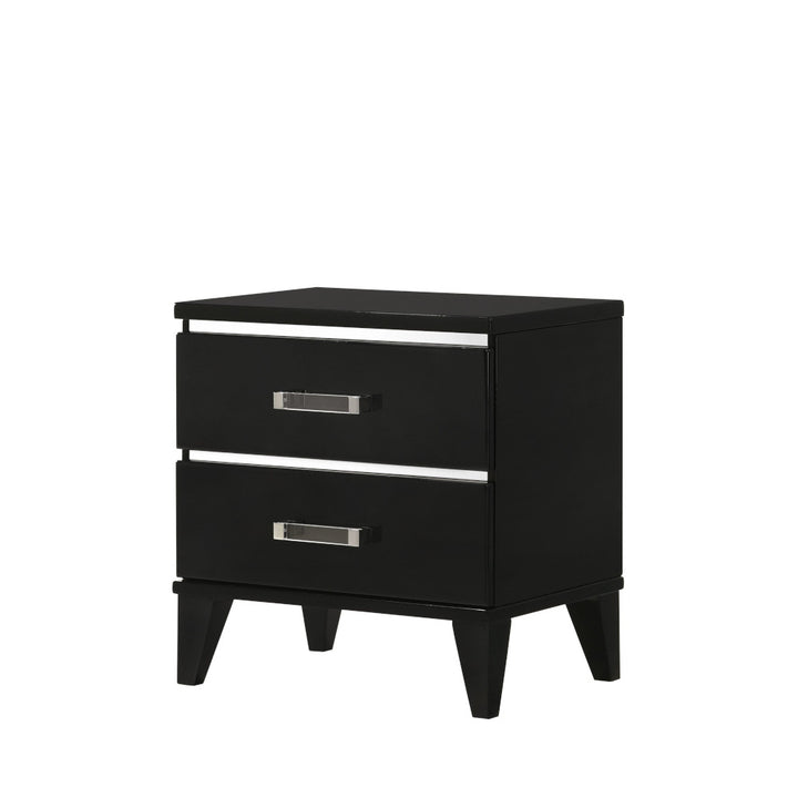 Chelsie Nightstand in Black Finish