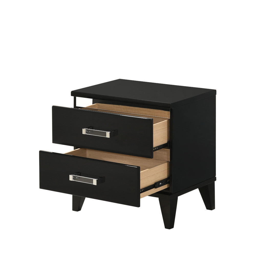 Chelsie Nightstand in Black Finish
