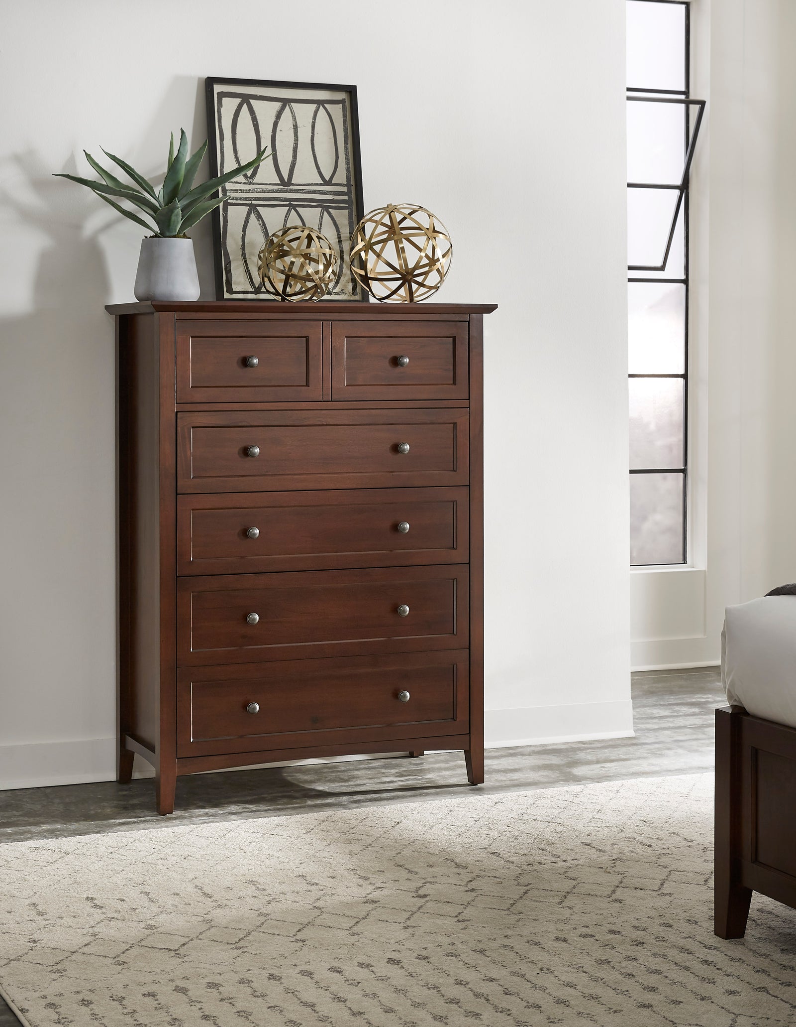 Modus Furniture 4N3584A Paragon Five Drawer Chest In Truffle 2024