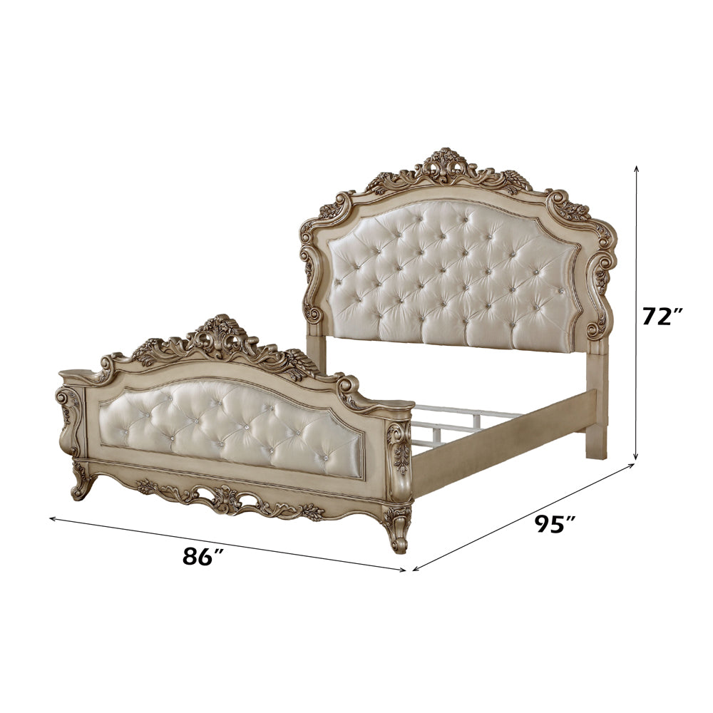 Gorsedd CK Bed in Fabric & Golden Ivory - dimensions
