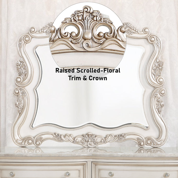 Gorsedd Mirror in Golden Ivory - features