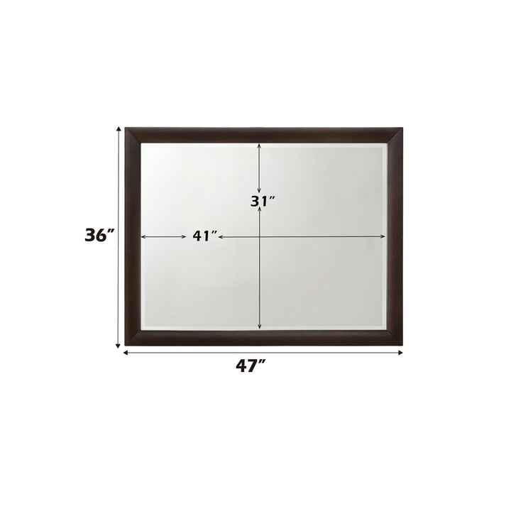 Tablita Mirror in Dark Merlot - dimensions