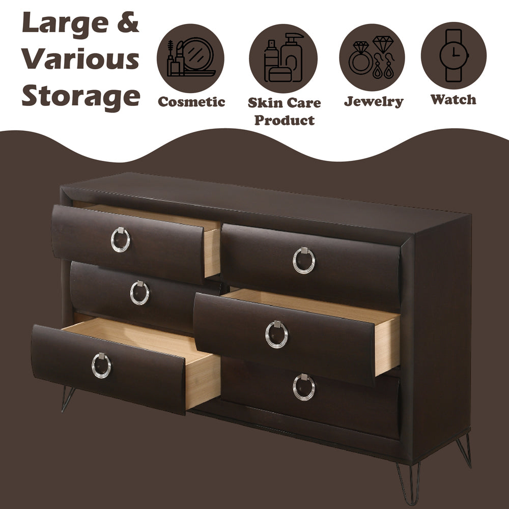 Tablita Dresser in Dark Merlot - features