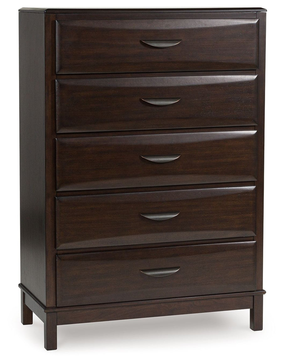 Vanmore - Five Drawer Chest - Dark Brown