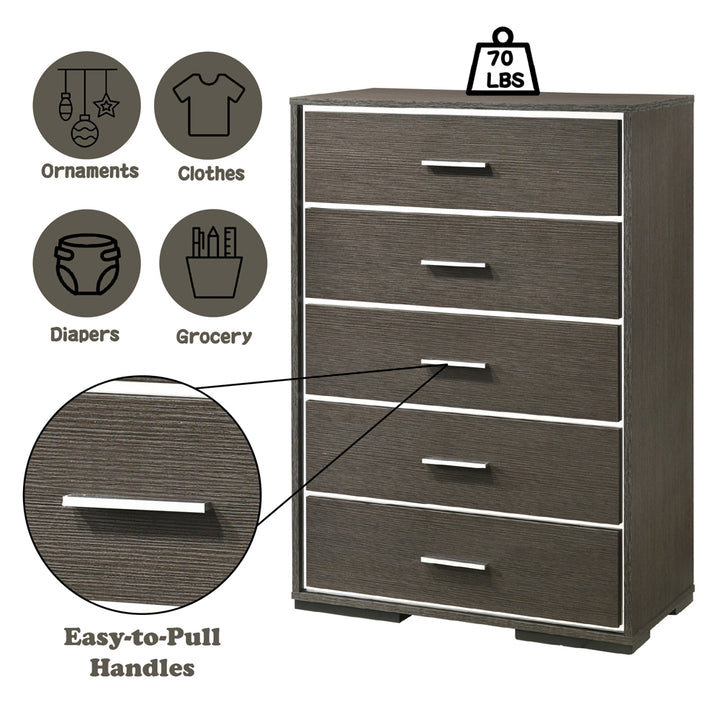 Escher Chest in Gray Oak - features