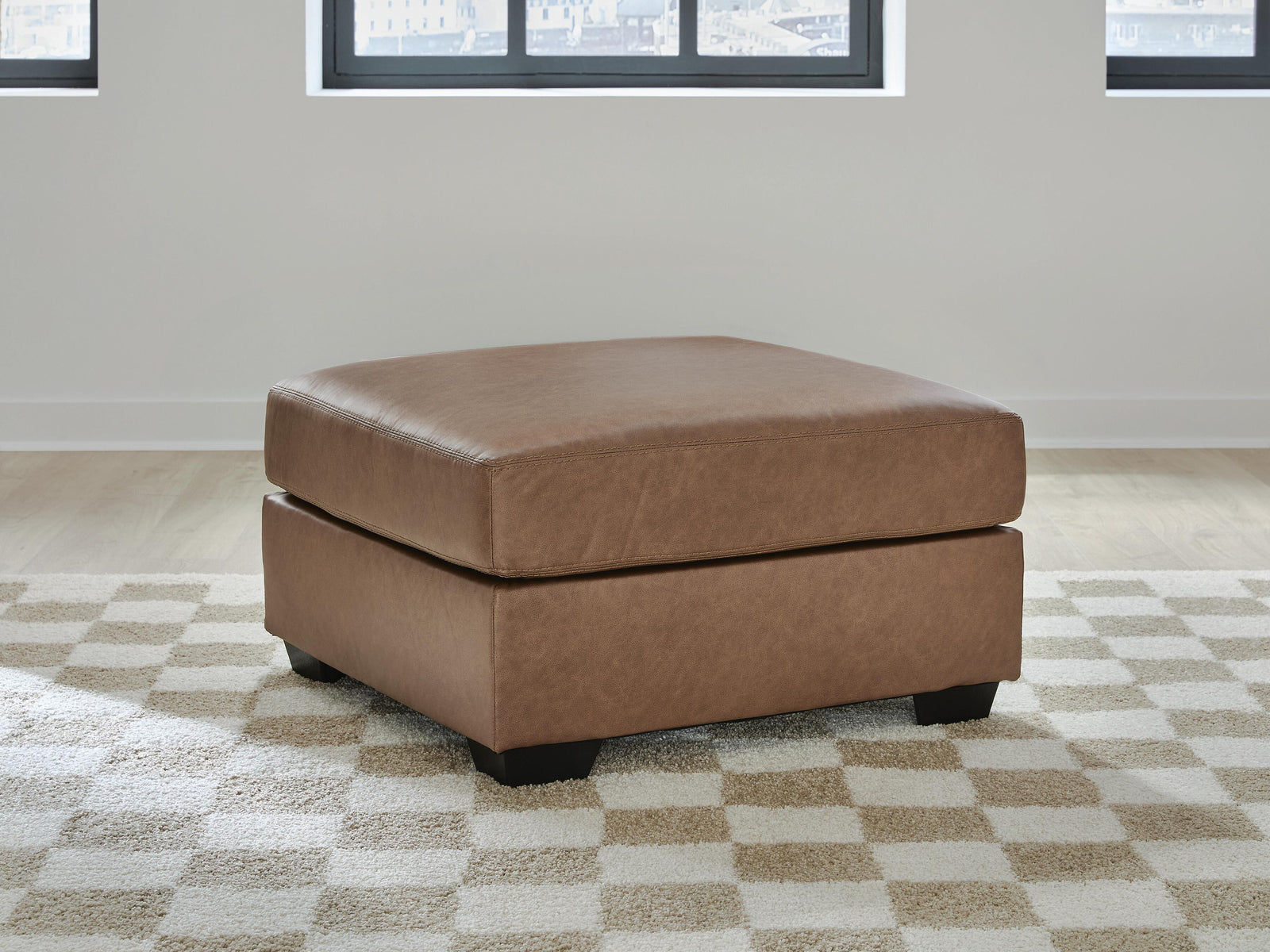 WillowBend Oversized Accent Ottoman - Light Brown (2)