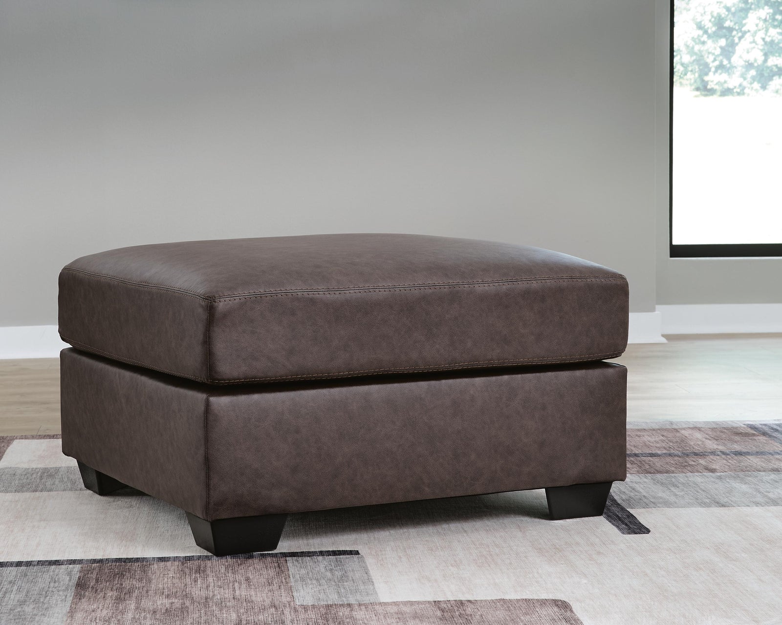WillowBend Oversized Accent Ottoman - Dark Brown (2)