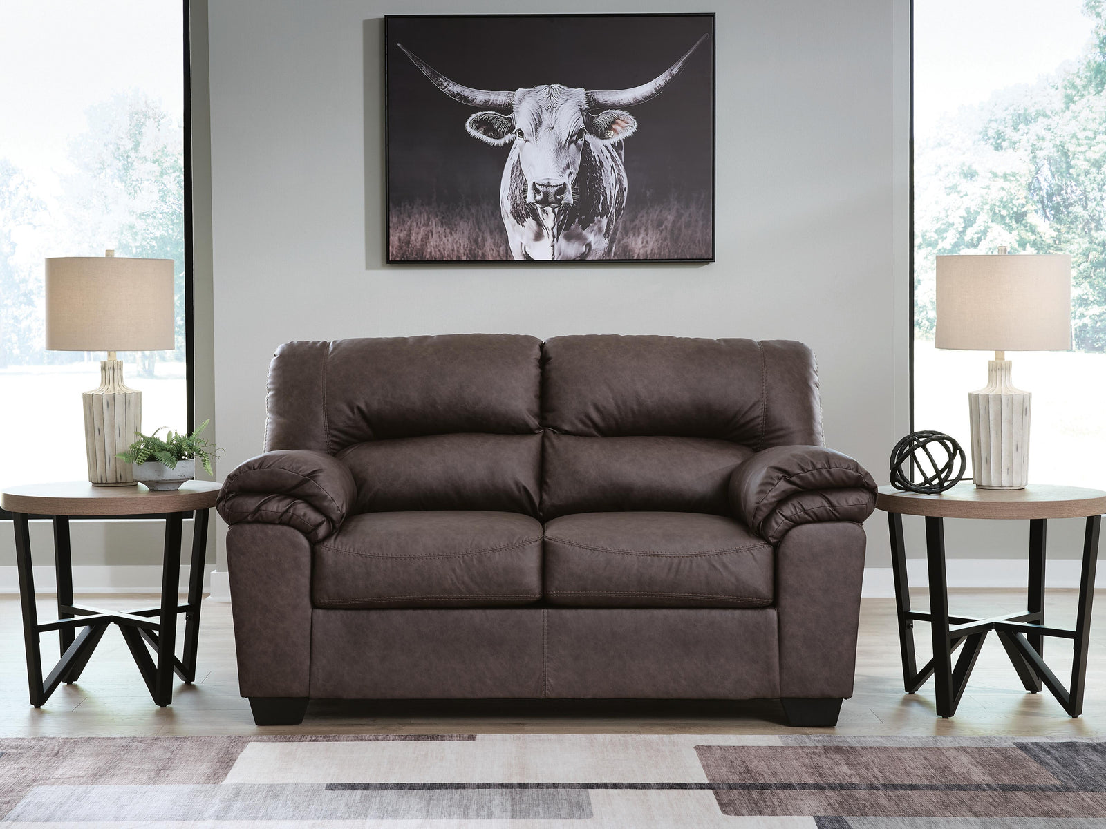 WillowBend Loveseat - Dark Brown (2)