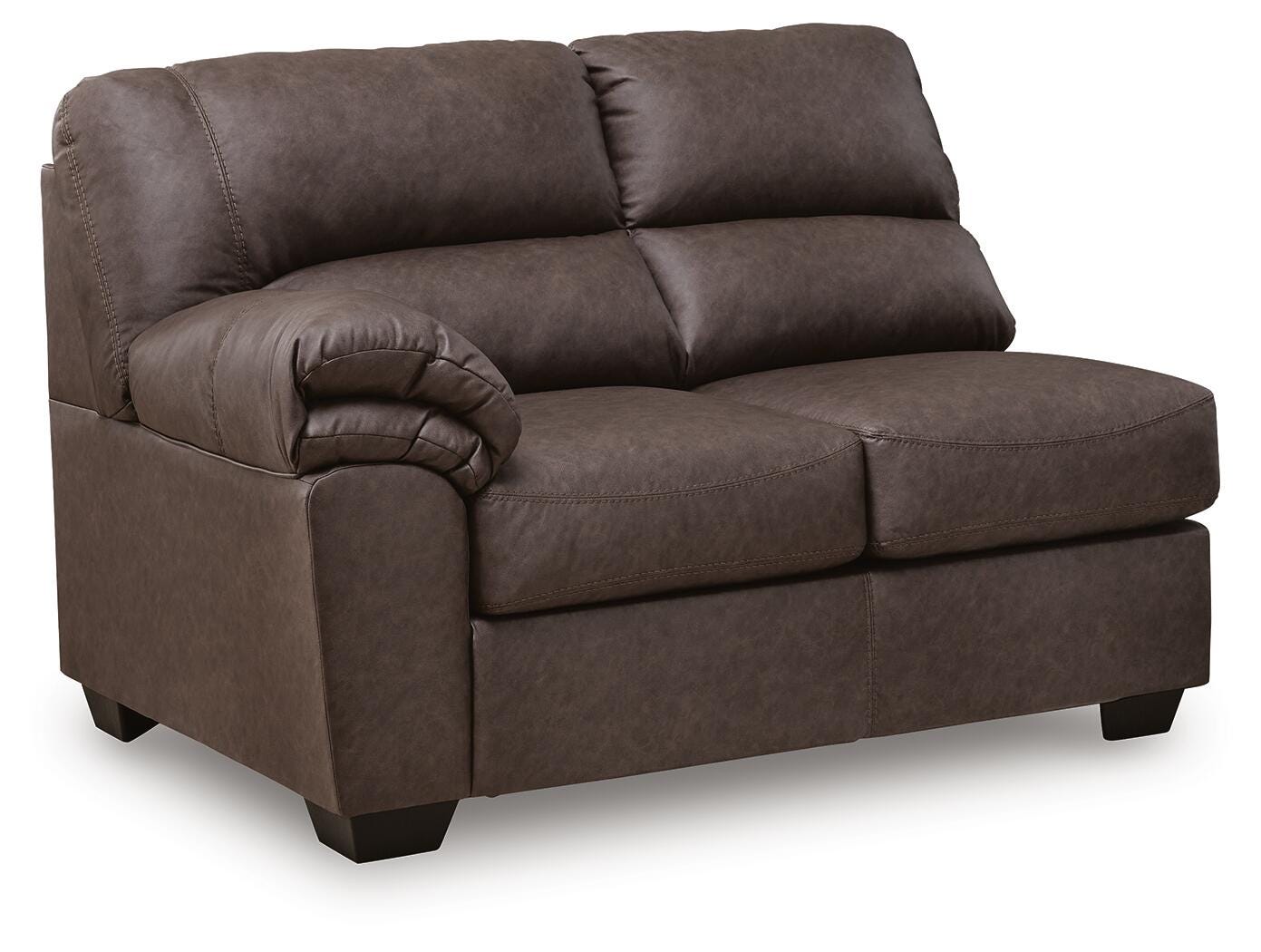 WillowBend Left-Arm Facing Loveseat - Dark Brown (1)
