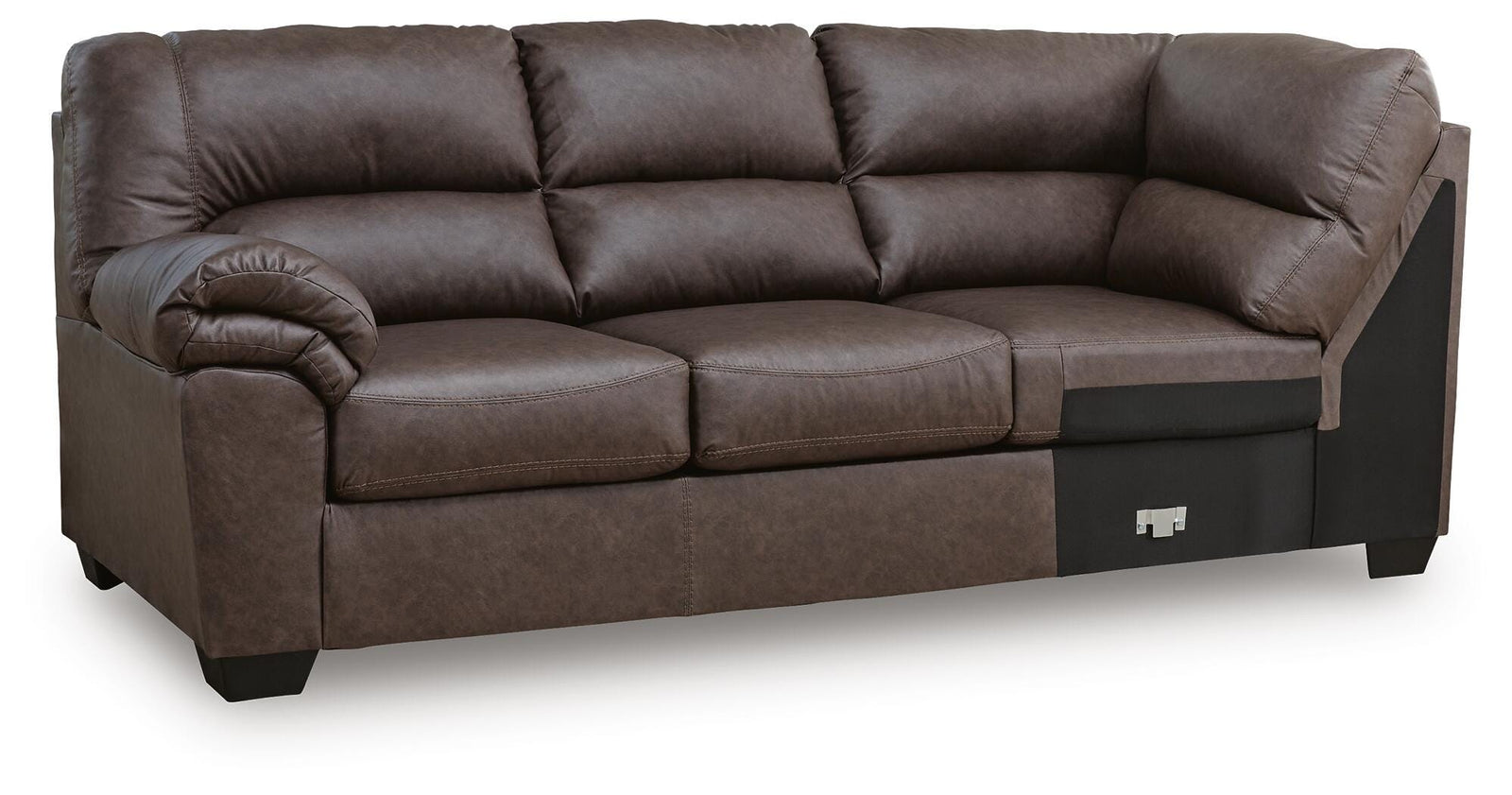 WillowBend Left-Arm Facing Sofa with Corner Wedge - Dark Brown (1)