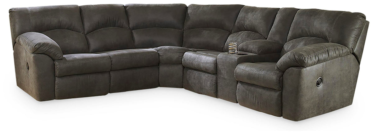 Tambo 2-Piece Reclining Sectional - Pewter (1)
