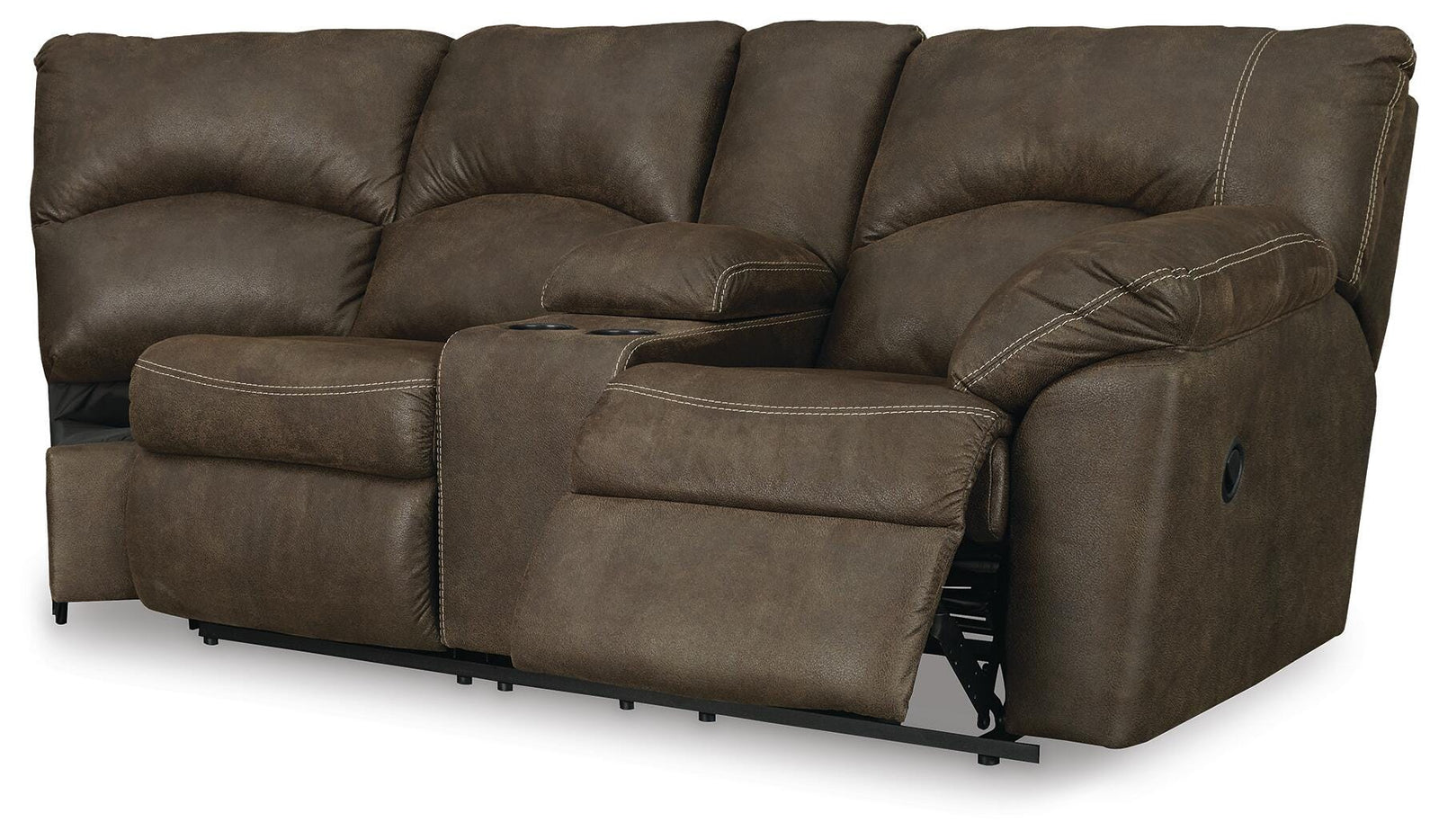 Tambo Right-Arm Facing Reclining Loveseat - Dark Brown (1)