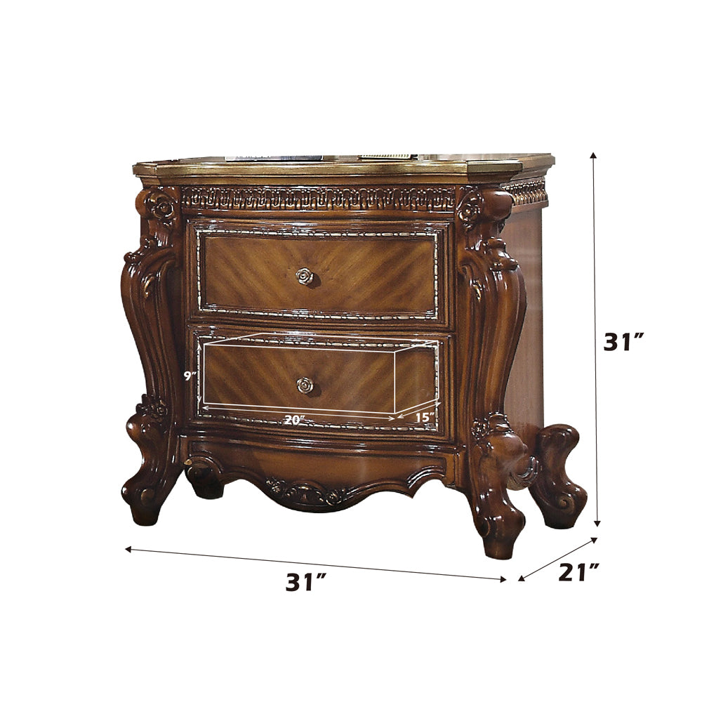 Picardy Nightstand in Honey Oak - dimensions
