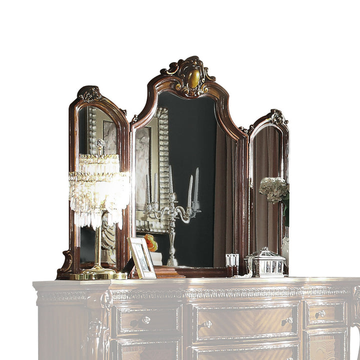 Picardy Mirror in Honey Oak Finish