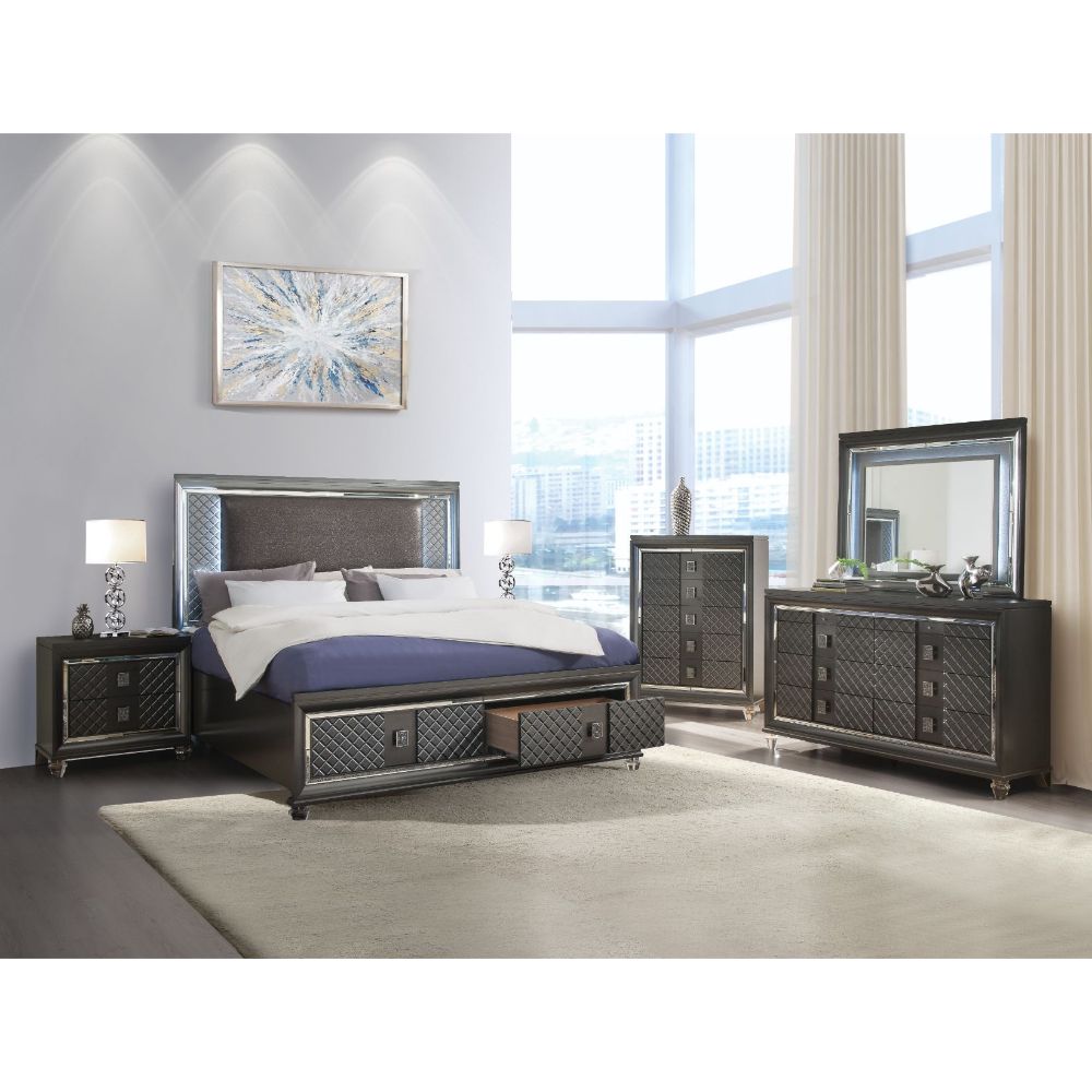 Sawyer Queen Bed with Led & Storage