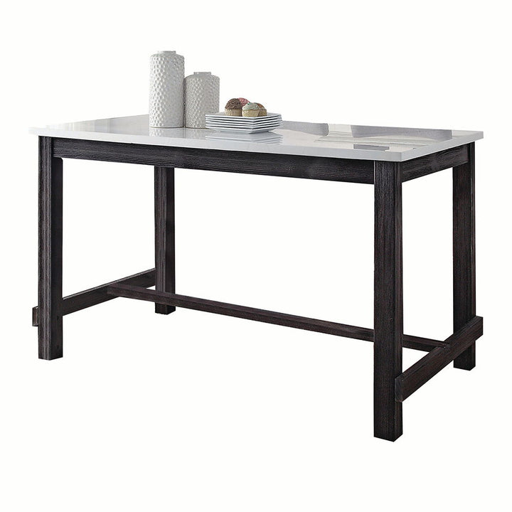 ACME Furniture Yelena Counter Height Table With Marble Top Marble Top &