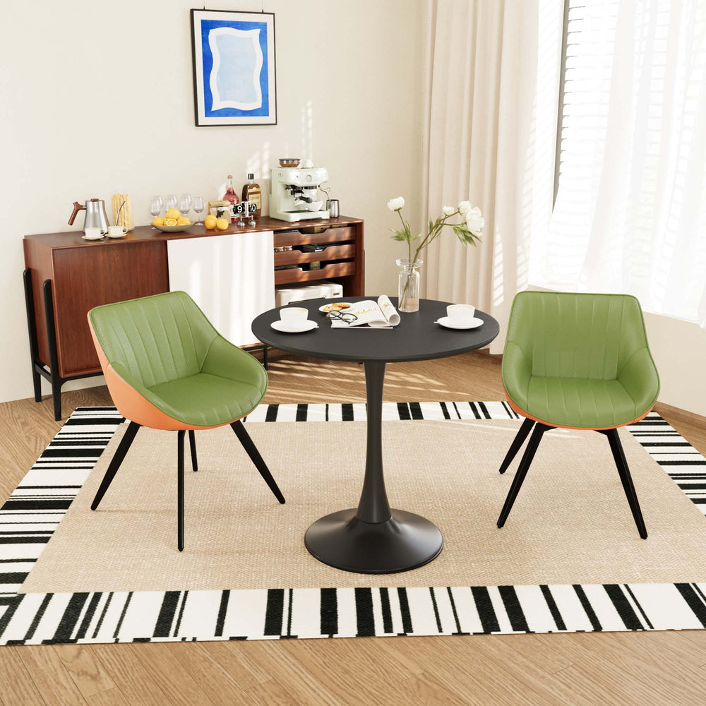 mid-century-modern-3-piece-round-tulip-dining-table-set-in-black-green