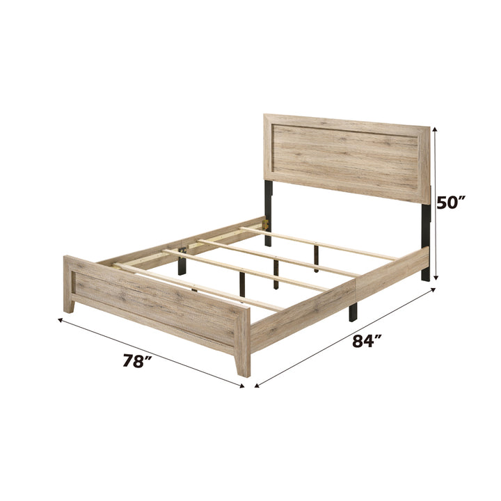 Miquell EK Bed in Natural - dimensions