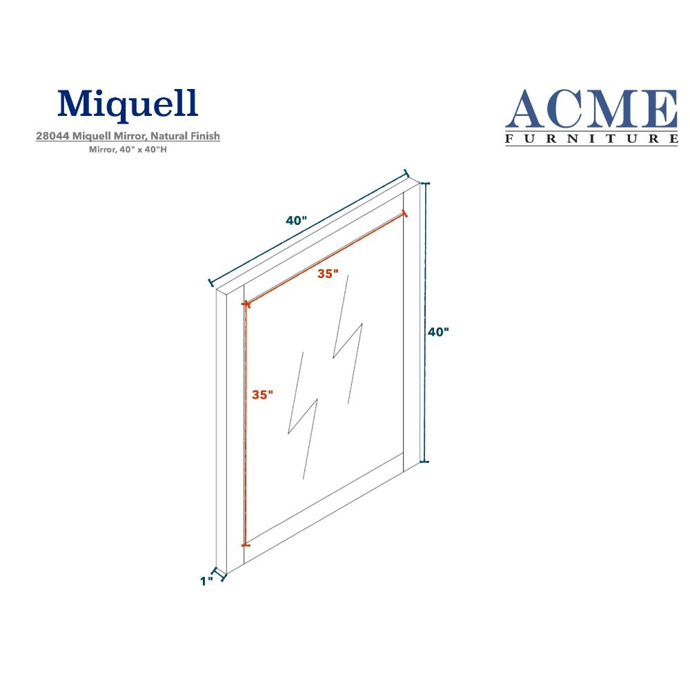 Miquell Mirror in Natural