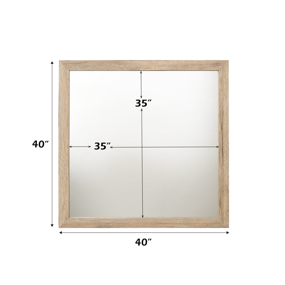 Miquell Mirror in Natural - dimensions