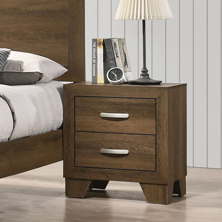 Miquell Nightstand in Oak Finish