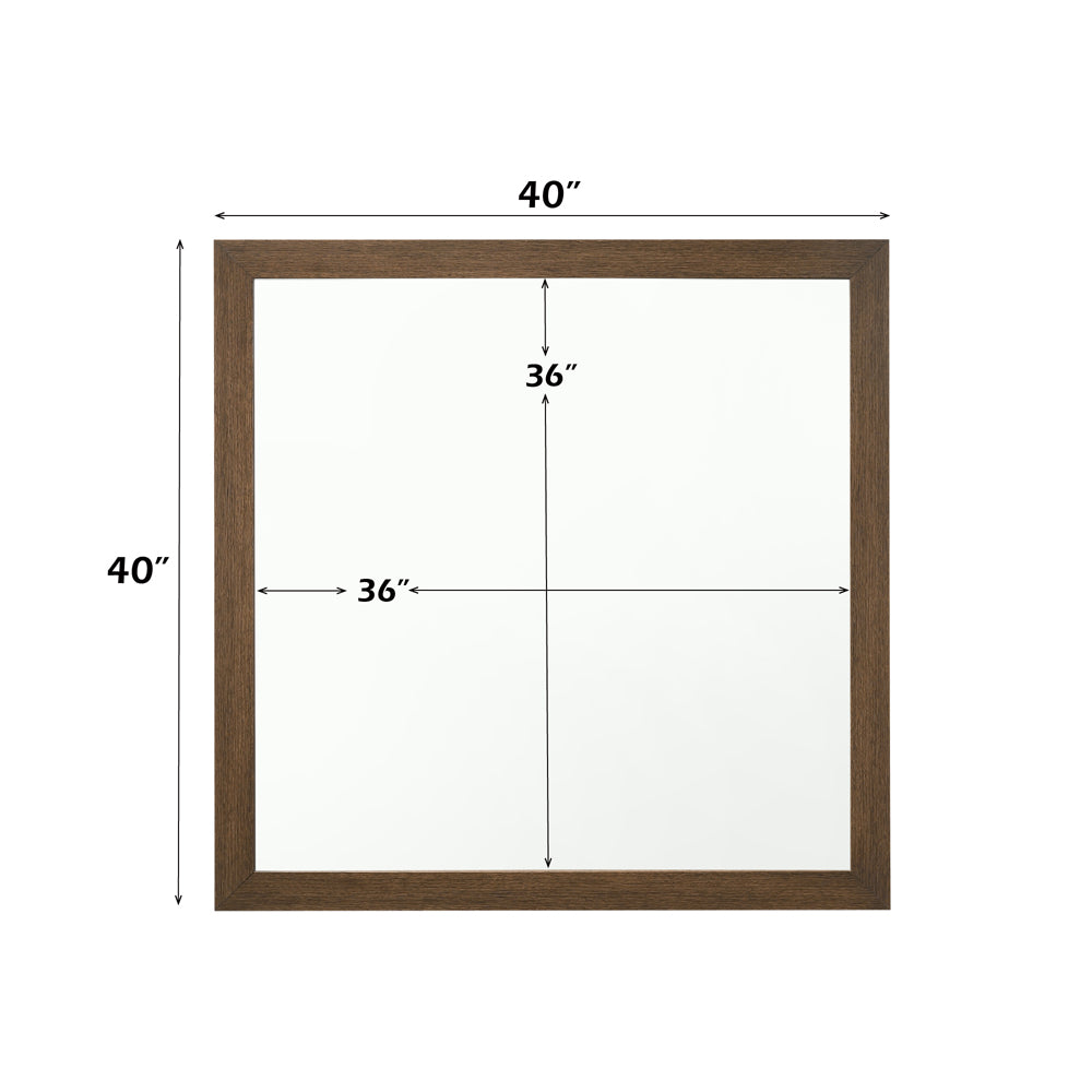 Miquell Mirror in Oak - dimensions