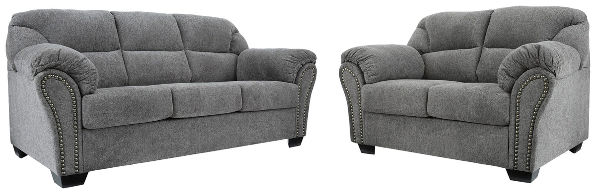 Allmaxx Sofa and Loveseat - Pewter (1)