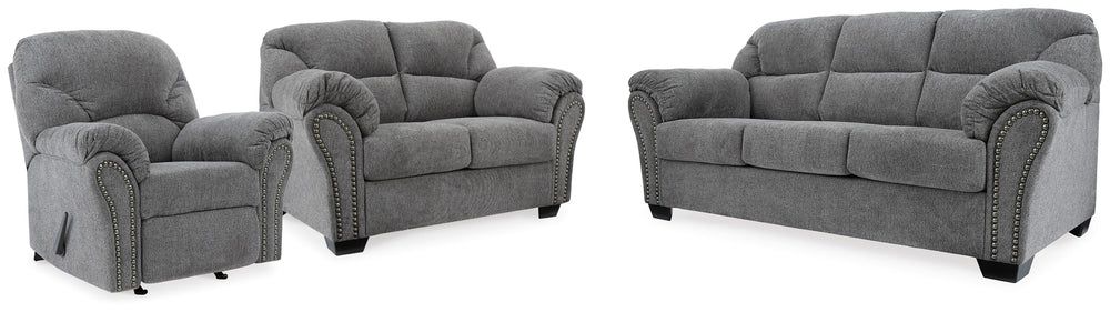 Allmaxx Sofa, Loveseat and Recliner - Pewter (1)