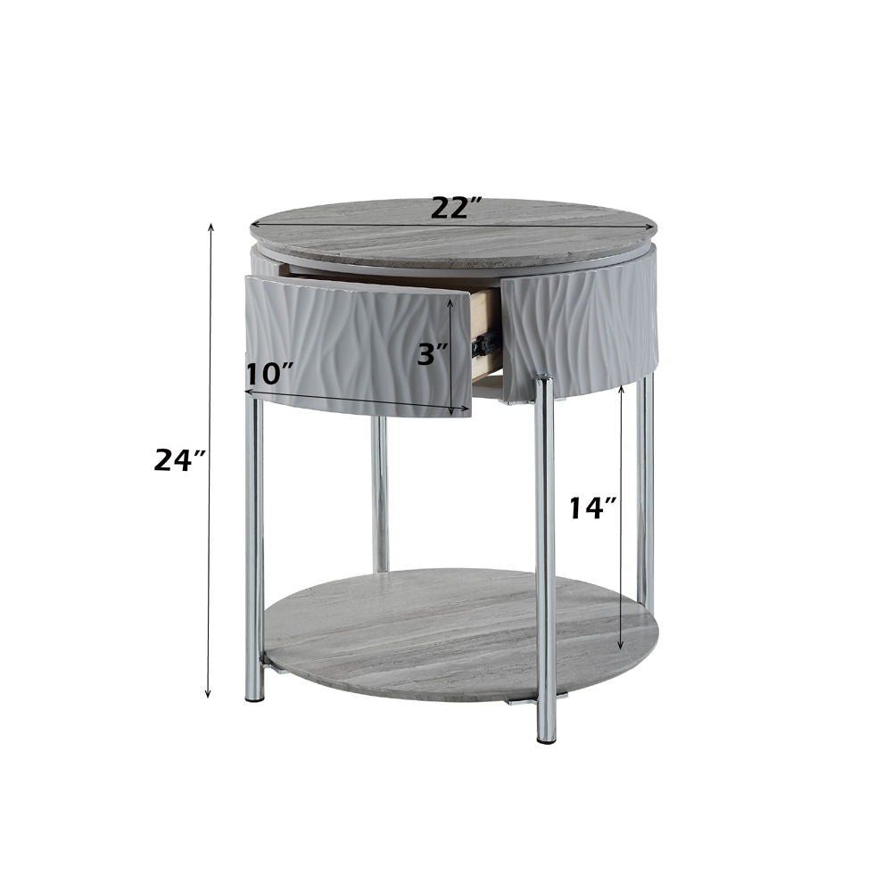 yukino-end-table-gray-high-gloss-chrome