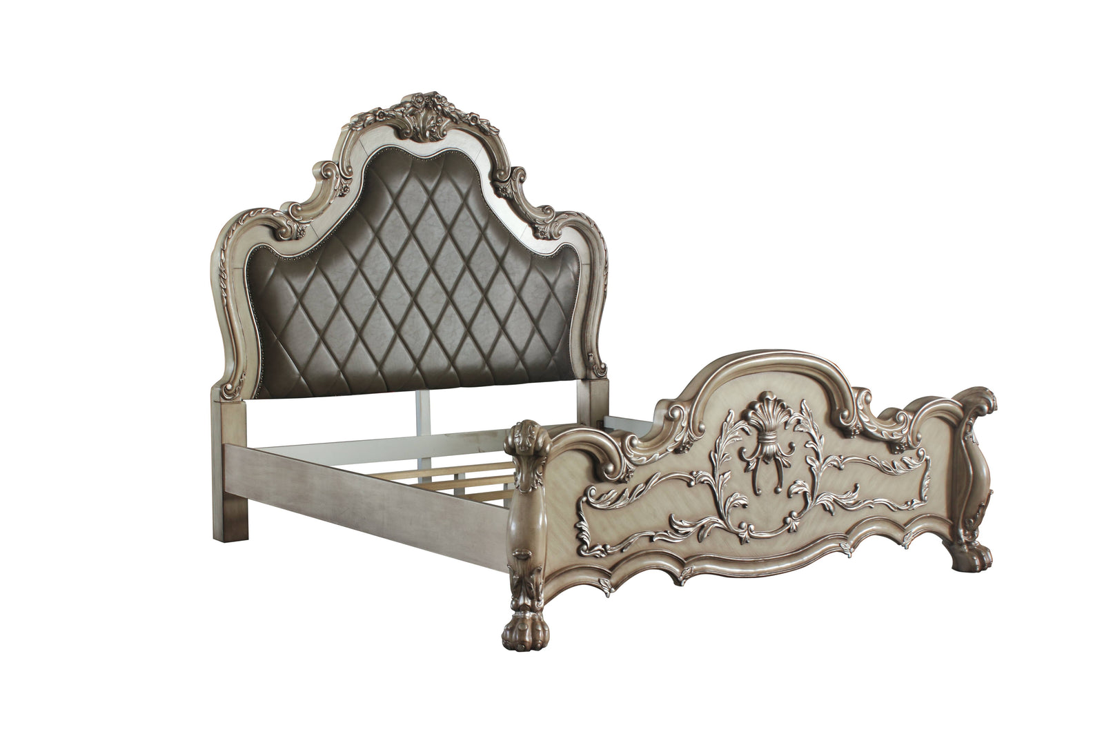 Dresden CK Bed in Leatherette & Vintage Bone White