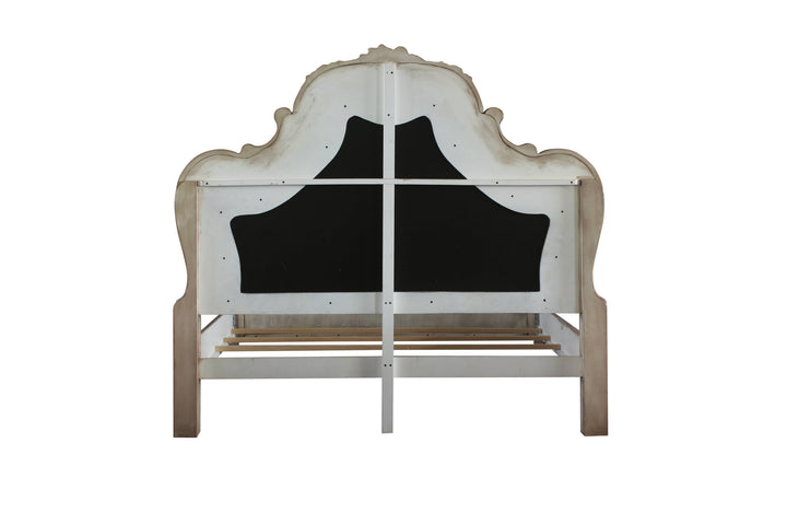 Dresden CK Bed in Leatherette &amp; Vintage Bone White