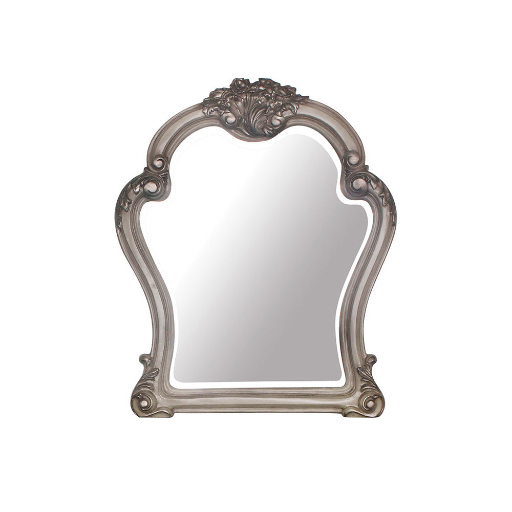 Dresden Mirror in Vintage Bone White