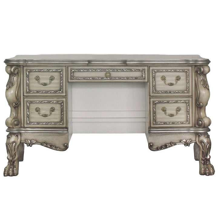 Dresden Vanity Desk in Vintage Bone White