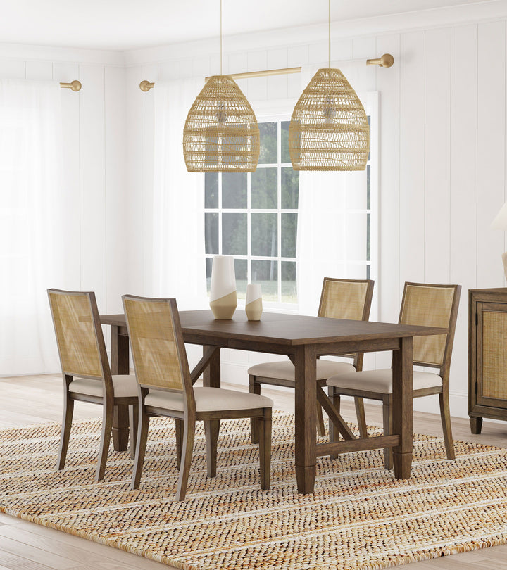 Coaster Furniture Matisse - 5 Piece Rectangular Dining Table Set - Dark Brown