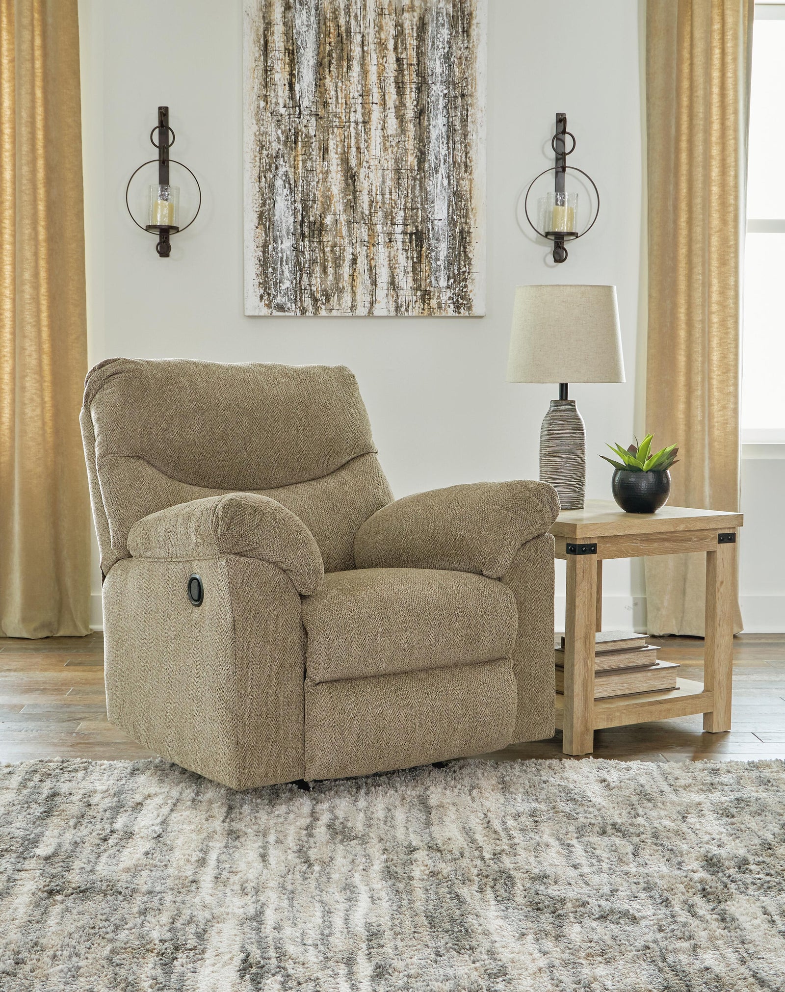Alphons Recliner - Light Brown (2)